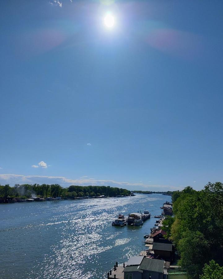 Houseboat Ada Bridge / Splav Most Na Adi Belgrado Buitenkant foto